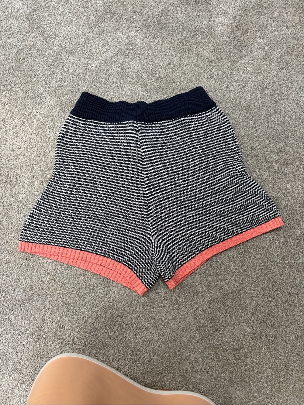 Skies Are Blue-Striped High Rise Sweater Shorts - Picture 3 of 5